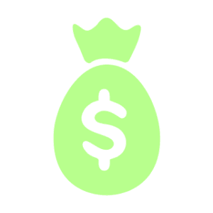 A bag with a money symbol on it